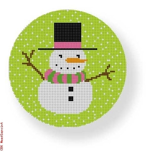 SA-XO 19 Snowman 18 Mesh 4.75" Rnd. Starke Art Designs