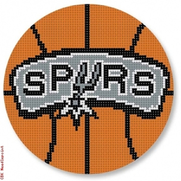 547 San Antonio Spurs Logo - Basketball 18 Mesh 4" Rnd. CBK Designs Keep Your Pants On 