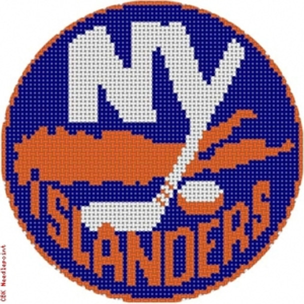 525 New York Islanders Logo - Hockey18 Mesh 4" Rnd. CBK Designs Keep Your Pants On 