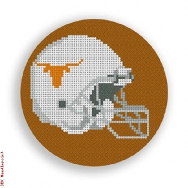 534 University of Texas Helmet - Football 18 Mesh 4" Rnd. CBK Designs Keep Your Pants On 