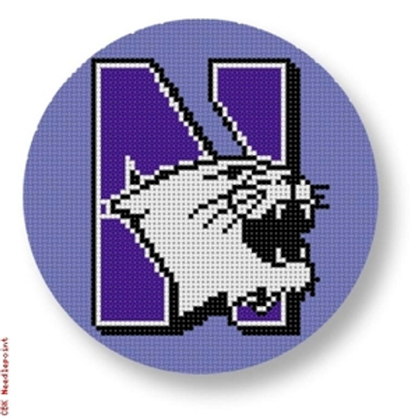559 Northwestern University Logo - IL 18 Mesh 4" Rnd. CBK Designs Keep Your Pants On 