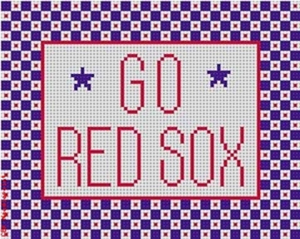 526 Go Red Sox Sign 18 Mesh 5 x 4" CBK Designs Keep Your Pants On 