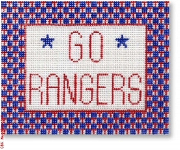 1010 Go Rangers - 5 x 4" rect. 18 Mesh CBK Designs Keep Your Pants On 