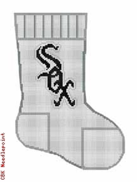 518 White Sox Sock - Baseball18 Mesh 5 x 7" CBK Designs Keep Your Pants On 
