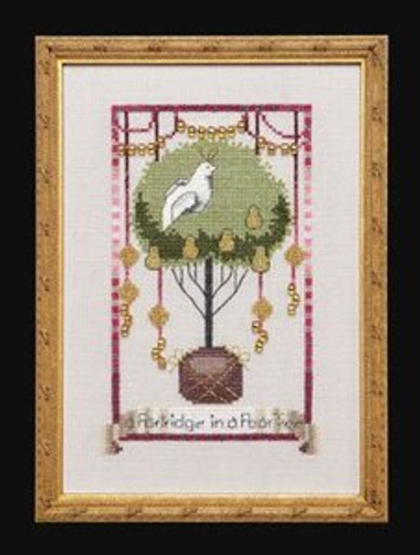 NC141 Nora Corbett Partridge in a Pear Tree Approximate design size 4.6" w x 7.4" h