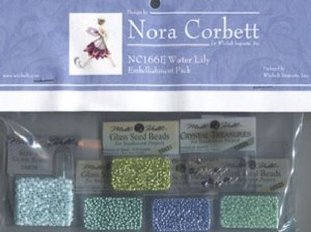 NC166E Nora Corbett Water Lily Bead Embellishment Pack