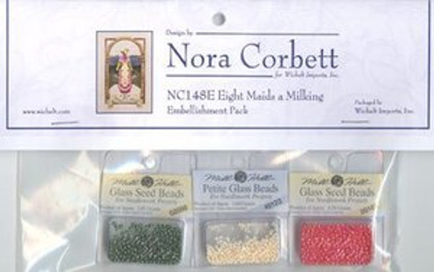 NC148E Nora Corbett Eight Maids A Milking Bead Embellishment Pack