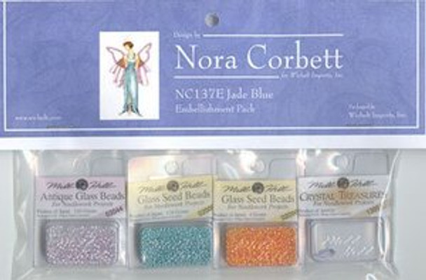 NC137E Nora Corbett Jade Blue Spring Garden Bead and treasures  Embellishment Pack