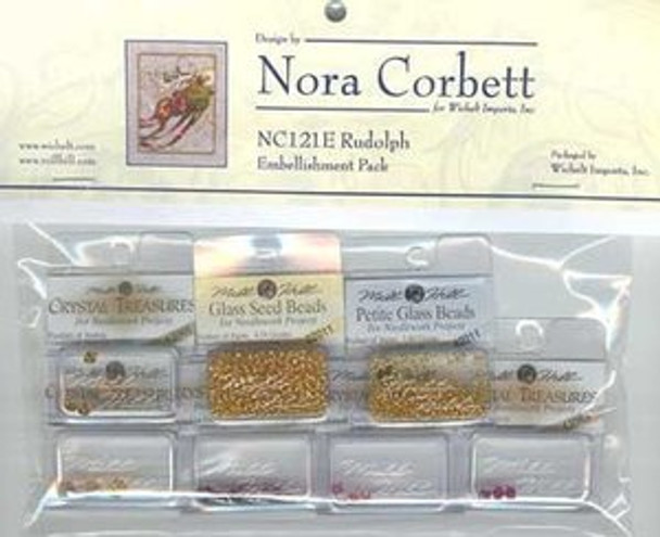 NC121E Nora Corbett Rudolph Bead and treasures Embellishment Pack