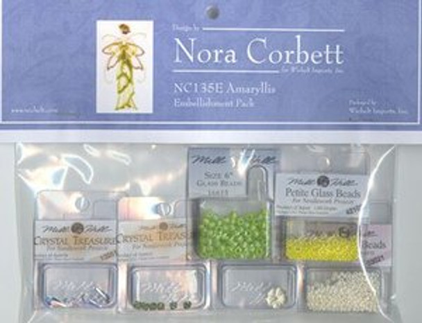 NC135E Nora Corbett Amaryllis Spring Garden Bead and treasures  Embellishment Pack