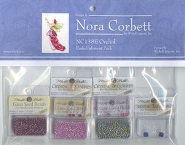 NC138E Nora Corbett Orchid Spring Garden Bead and treasures  Embellishment Pack
