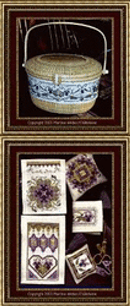 CHAT034 Nantucket Violets Basket Châtelaine Designs