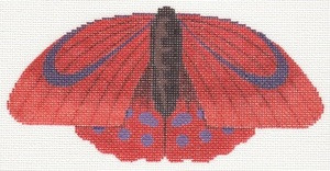 LL440F Labors Of Love Red Butterfly 18 Mesh 7" x 3.5"
