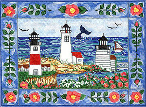 SWB120 Lighthouses 10X13 18 Mesh Cooper Oaks Designs