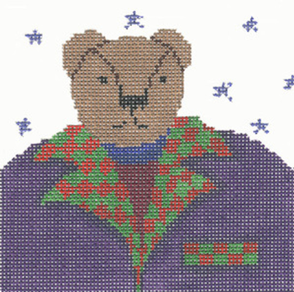 JC241 Bear Ornament 5X4.5 18 Mesh Cooper Oaks Designs