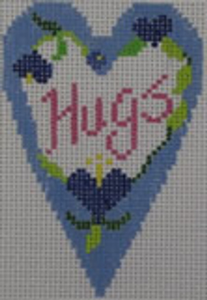 570B Hugs Heart 2.25" X 3.5" 18 Mesh NEEDLEDEEVA