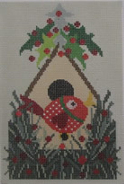 562A Winter Birdhouse 4.5 x 6.75 18 Mesh NEEDLEDEEVA