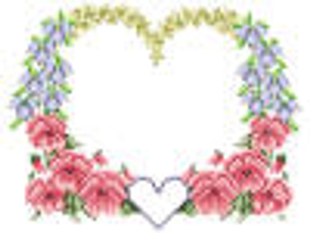 803 Flower Heart 5 x 6.5 18 Mesh NEEDLEDEEVA