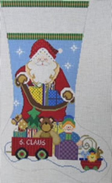 1357G Santa and the Toys 12 x 19 13 Mesh NEEDLEDEEVA