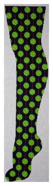 DH3764 Green Checked dot on Black Ginny Elements Designs