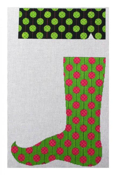 DH3765 Green Checked dot on Black Jester Elements Designs