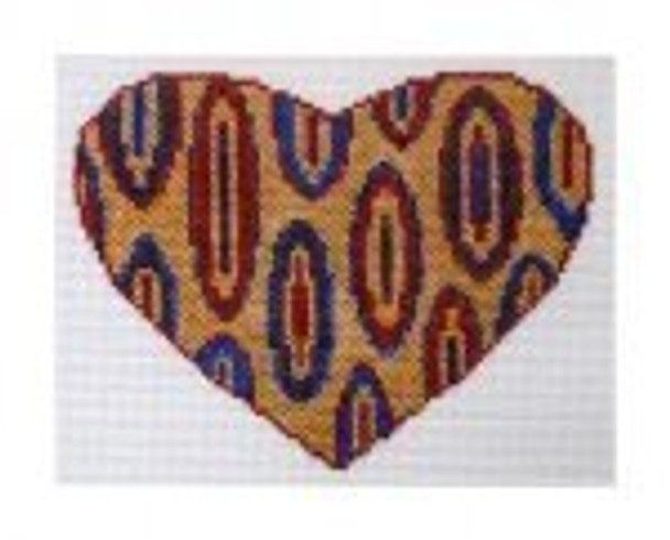 F3671 Cabochon Heart 5 x 4" 18 ct. Fiori Designs 