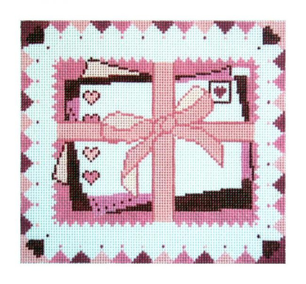 F3641 Love Letters 5 3/4 x 5 1/4" 18 count Fiori Designs 