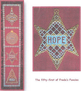 Trimmings 3  HOPE Size: 59 x 80 Freda's Fancy Stitching Pattern Only 14-1095