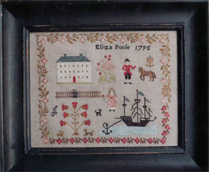 Eliza Poole Sampler 215w x 177h Stacy Nash Primitives 14-1379 