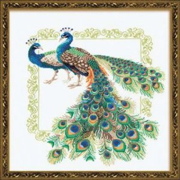 RL767 Riolis Cross Stitch Kit Peacocks