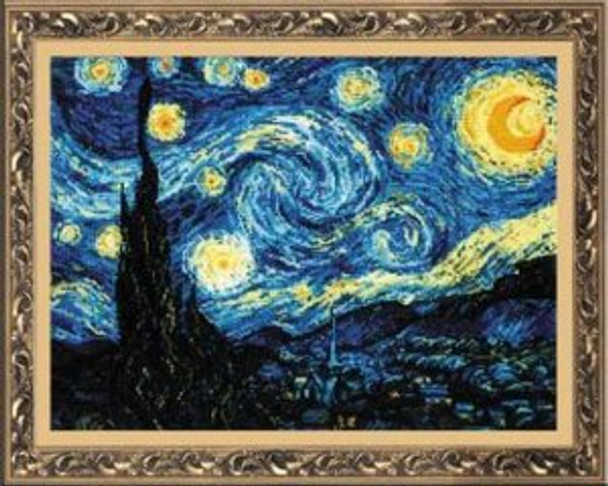 RL1088 Riolis Cross Stitch Kit Starry Night  after Van Gogh's painting