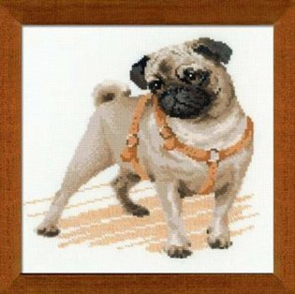 RL1176 Riolis Cross Stitch Kit Pug Dog