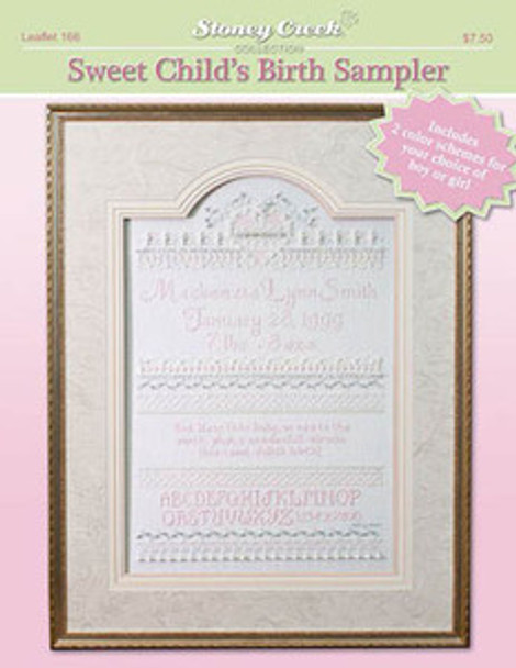 Sweet Child's Birth Sampler by Stoney Creek Collection 140 x 218 11-1840 