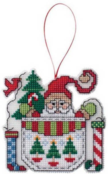 Santa In A Pocket by Stoney Creek Collection 49w x 49h 13-2892