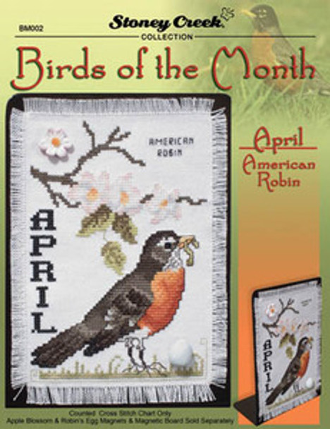 Birds Of The Month-April (American Robin) 63 x 91 Stoney Creek Collection 13-1638 