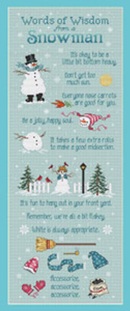 Snowman Wisdom 118 x 323 Sue Hillis Designs 14-1355