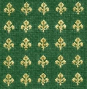 KS425GR Fleur de Lis 8X8 18 Mesh Cooper Oaks Designs