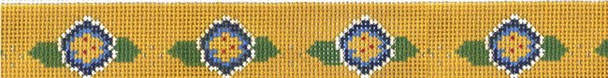 KS443Y Yellow Flower Belt 1.5X40 13 Mesh Cooper Oaks Designs