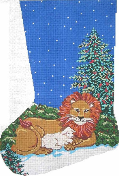 MML924 Lion and the Lamb Sock 13X22 13 Mesh Cooper Oaks Designs