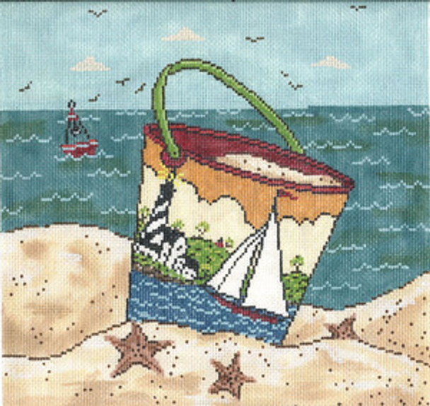 WK2001 Sailing By the Sea 9X9 18 Mesh Cooper Oaks Designs