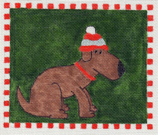 WWC611 Dog in a Hat 18 mesh 6 x 5 Waterweave