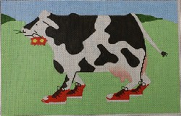 WWCO1113 Cow in Shoes 18 mesh 9 x 6 Waterweave