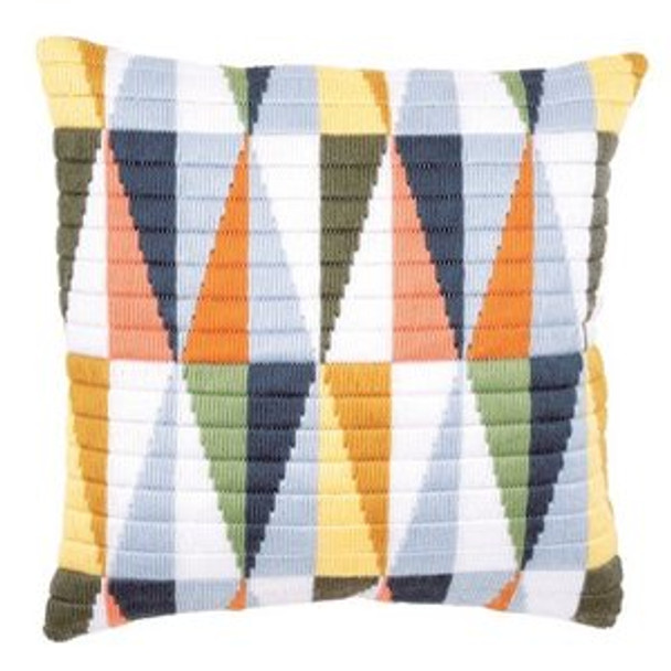 PNV147911 Vervaco Kit Triangles Pillow 16" x 16" Canvas 8ct