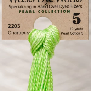 Pearl Cotton 5 2203 Chartreuse Weeks Dye Works