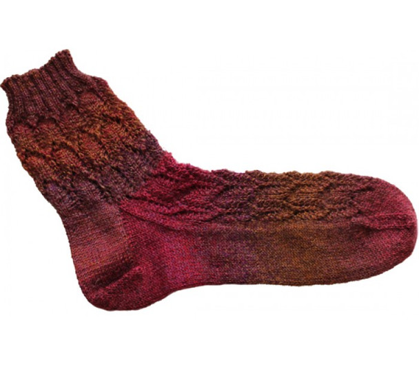 P-J-089 Jojoland Knitting Pattern Silk Tussel Bush Sock