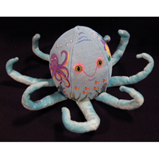 837 3-D PUDGIE octopus 6x6 Shown Finished 18 Mesh Patti Mann 