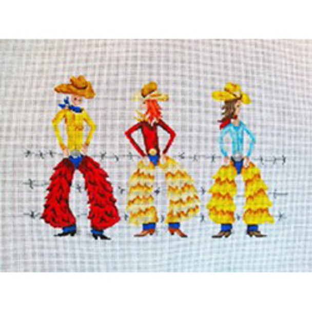 11211 AK Ann Kagi cowboys and gals 9 x 14 18 Mesh Patti Mann 