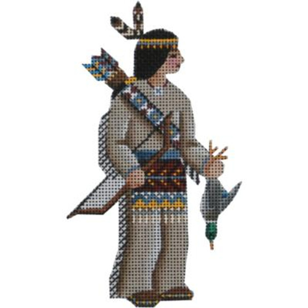 745c Father indian 3 by 5.5 inches 18 Mesh Rebecca Wood Designs!
