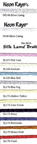 Rainbow Gallery Silk Lame Braid 18 SL176 Coral