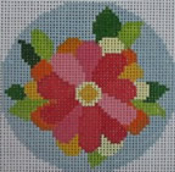 151I Red Daisy Whirlygig 3 x 3 18 Mesh NEEDLEDEEVA